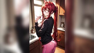 Sexy Girl Anime Red Hair