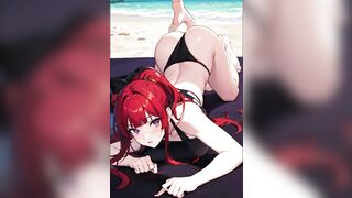 Sexy Girl Anime Red Hair