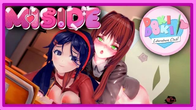 Miside Doki Doki Literature Club Mita and Monika wish you  