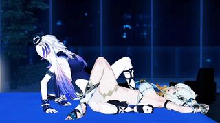 Citlali x Xilonen Scissoring (Genshin Impact Lesbian Yuri Hentai Animation)