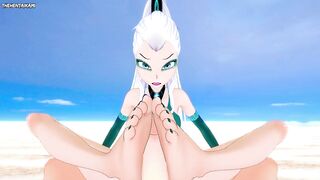 Icy from Winx Club Gives You A Footjob At The Beach Hentai POV