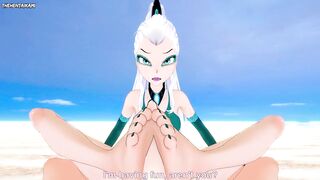 Icy from Winx Club Gives You A Footjob At The Beach Hentai POV