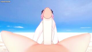 Astolfo from Fate Gives You A Footjob At The Beach Hentai POV