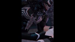 You Won't Find This In Theaters! Extra Quality 3D Animation Of Venom Fucking Gwen On The Roof Of San