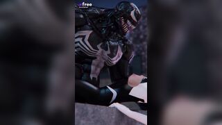 You Won't Find This In Theaters! Extra Quality 3D Animation Of Venom Fucking Gwen On The Roof Of San