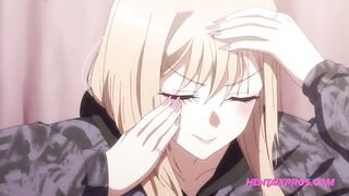 Virgin Gamer gets his cock sucked for the first time by bored horny blonde step sis - Uncensored Hentai