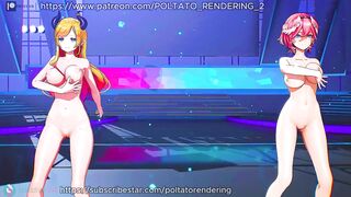 【MMD ホロライブ】《Yuzuki Choco (癒月ちょこ) Takane Lui (鷹嶺ルイ)》~《Nicki Minaj - Anaconda》