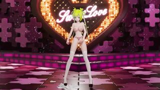 Hatsune Miku Shake It Song Undressing Dance Hentai Mmd 3D Blonde Hair Color Edit Smixix