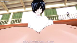 Urabe Mikoto from Mysterious Girlfriend X Works Out With a Footjob! Hentai POV