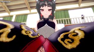 Nekomiya Mana from Zenless Zone Zero Works Out With a Footjob! Hentai POV