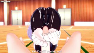 Mori Calliope Works Out With a Footjob! Hentai POV