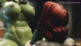 She Hulk Fucks Black Widow