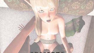 A house in the rift - Lustful blonde elf being mated