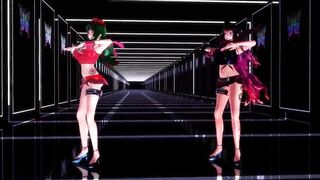 MMD Elect R-18 Yuuka Kazami and Hijiri sexy dance