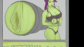 Jedi fleshlight drawing time-lapse by Berrythelothcat