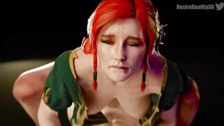 Anal Pulgged Triss Merigold Rides A Cock