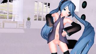 MMD Blue Hair Cutie with Sex Toys in Pussy and Ass GV00103