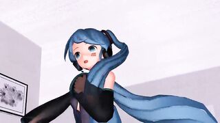 MMD Blue Hair Cutie with Sex Toys in Pussy and Ass GV00103