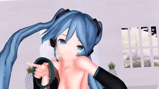 MMD Blue Hair Cutie with Sex Toys in Pussy and Ass GV00103