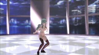 MMD Green Hair Cutie Nice Tits Hairy Pussy Sweet Ass GV00124