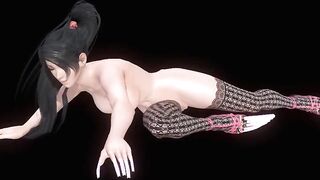 Doa 5LR MOMIJI long fingernails black silk sexy photo02