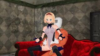 MMD Sexy Blondie and BigDaddy in the Champagne Room GV00142