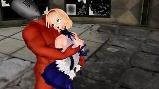 MMD Sexy Blondie and BigDaddy in the Champagne Room GV00142