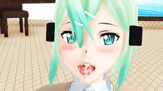 MMD Blowjob - Sinon from SAO