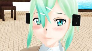 MMD Blowjob - Sinon from SAO