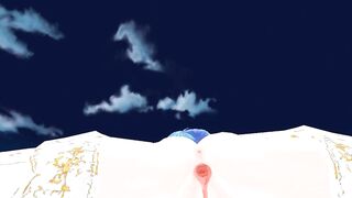 MMD Blue Hair Cutie Gaping Pussy & Ass Views POV GV00187