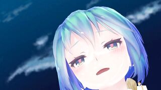 MMD Blue Hair Cutie Gaping Pussy & Ass Views POV GV00187