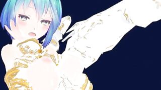 MMD Blue Hair Cutie Gaping Pussy & Ass Views POV GV00187