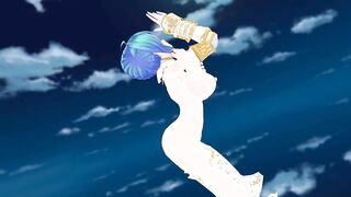 MMD Blue Hair Cutie Gaping Pussy & Ass Views POV GV00187