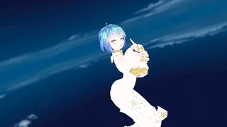 MMD Blue Hair Cutie Gaping Pussy & Ass Views POV GV00187