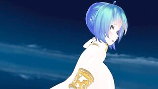 MMD Blue Hair Cutie Gaping Pussy & Ass Views POV GV00187