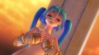 MMD Blue Hair Cutie Sweet Tits Gaping Pussy Views GV00158